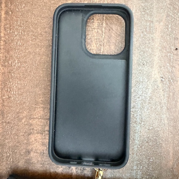 Bandolier Black Leather IPhone 15 Pro Case with Gold Accents - Picture 3 of 3